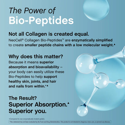 NeoCell Collagen Bio-Peptides Powder 20oz – Grassfed Collagen Protein