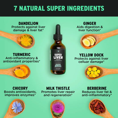 Super Liver – Natural Liver Support Supplement with 7 Herbs, Energy & Immunity Support