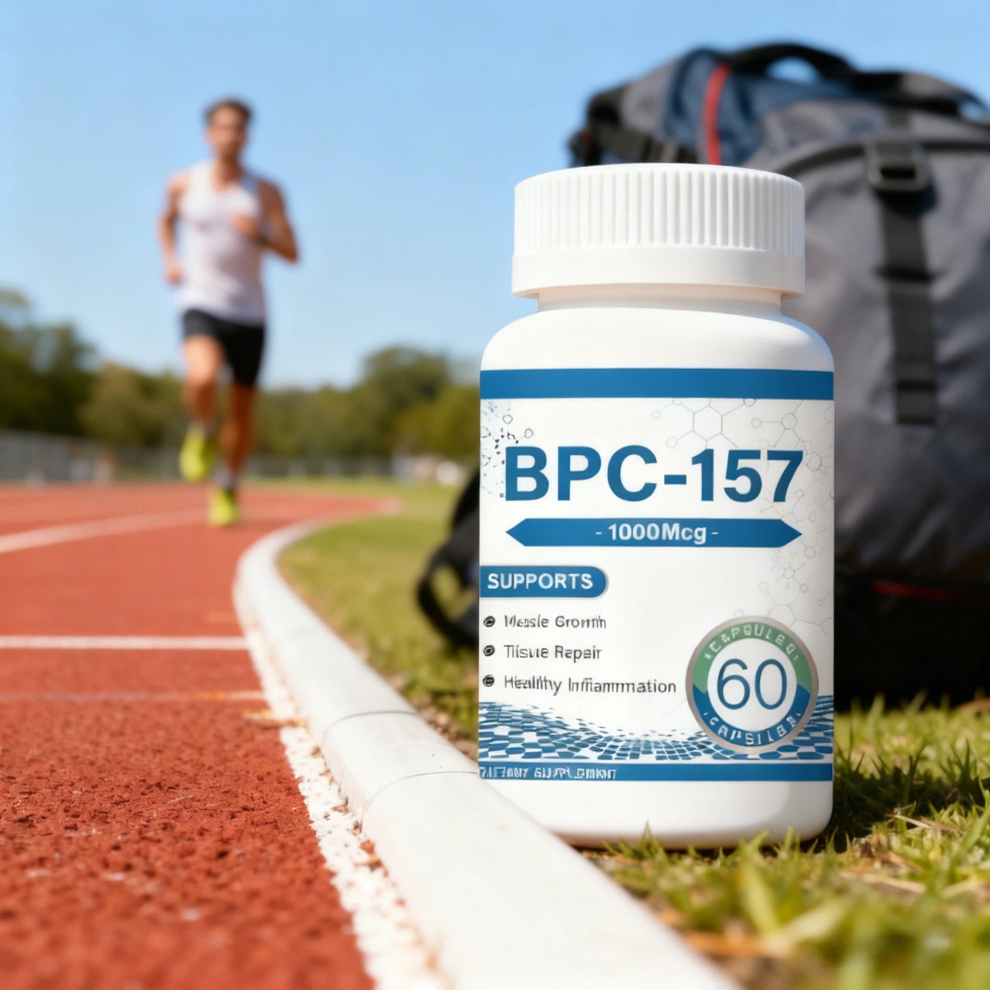 60 Peptide Capsules 1000 mcg | Supports Muscle Growth & Tissue Repair | Enhances Strength & Recovery | Non-GMO & Gluten Free
