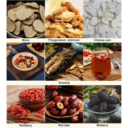 Ginseng Five Treasures Tea | Liver and Kidney Nourishing Vitality Tea | Natural Health Gift Box | Christmas Gift.