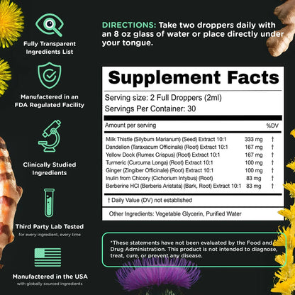 Super Liver – Natural Liver Support Supplement with 7 Herbs, Energy & Immunity Support