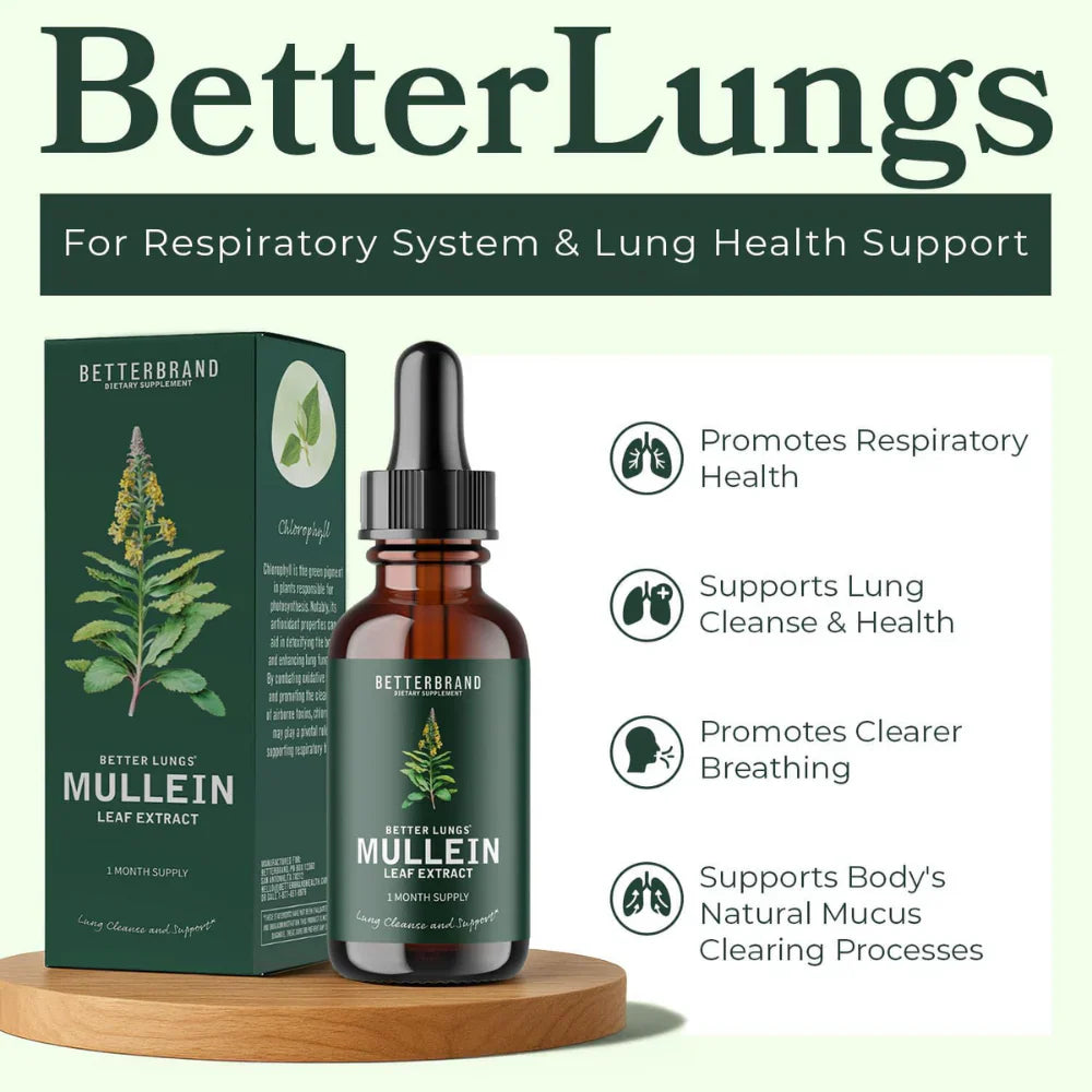 Natural Lung Cleanse Supplement – Mullein & Chlorophyll Formula