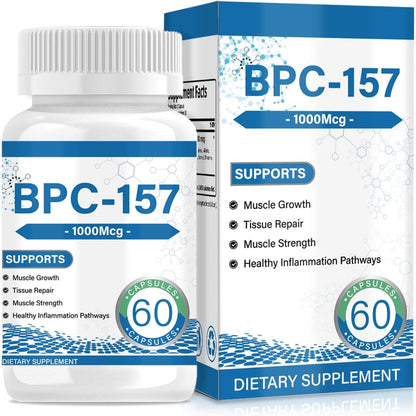 60 Peptide Capsules 1000 mcg | Supports Muscle Growth & Tissue Repair | Enhances Strength & Recovery | Non-GMO & Gluten Free