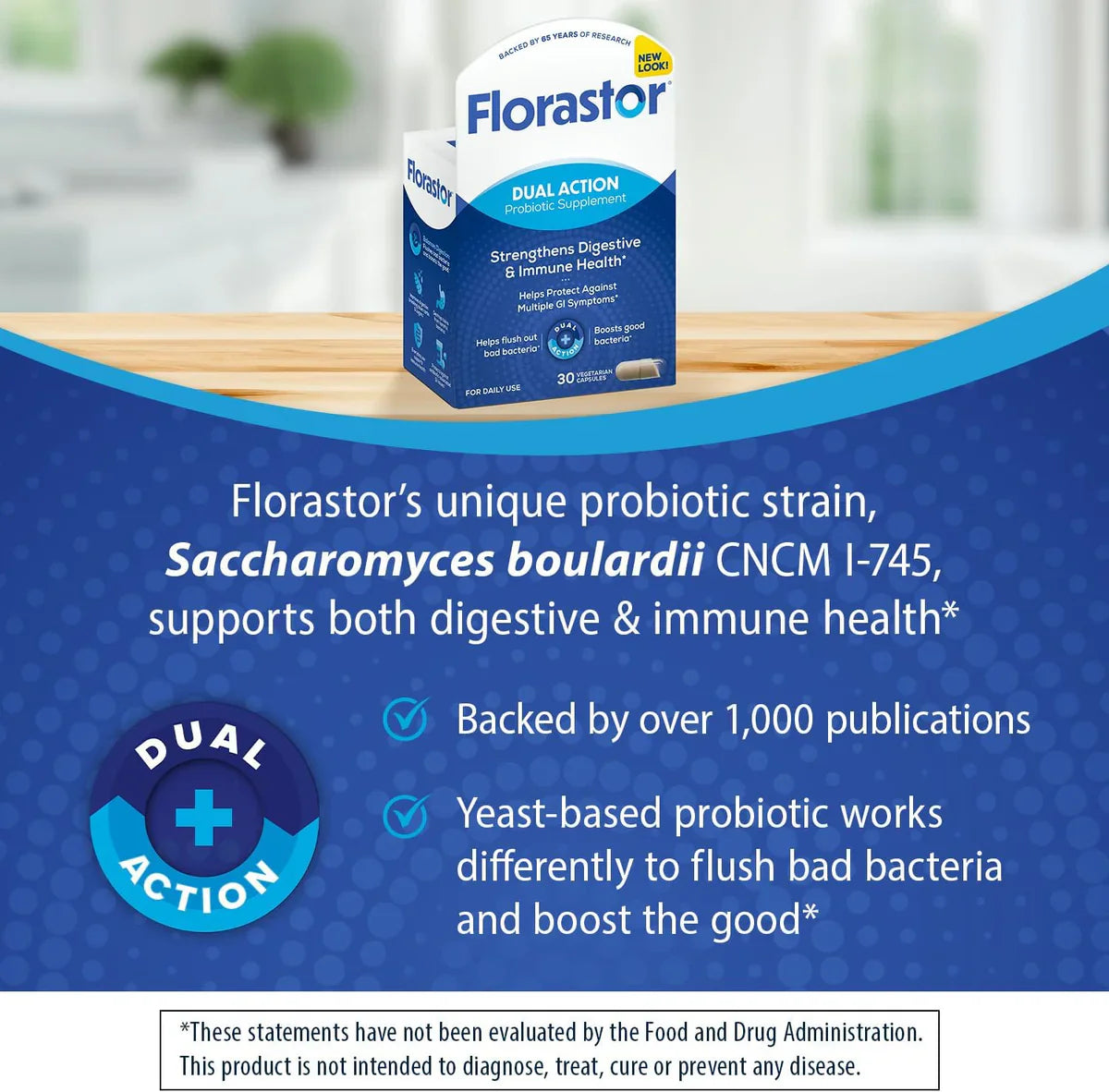 Florastor® Dual Action Probiotic Supplement