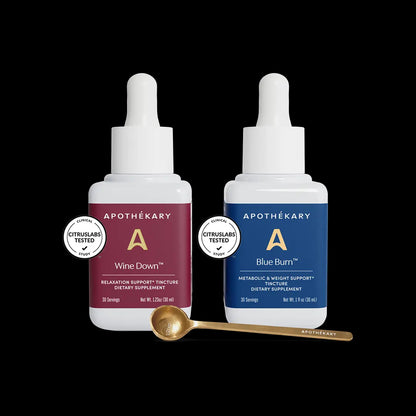 Apothékary Metabolic Duo - Metabolic + Sugar Cravings & Normal Blood Sugar Support Herbal Drops* | Free Spoon | Made in the USA