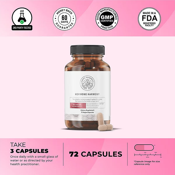 Happy Mammoth Hormone Harmony Menopause Weight Loss 72 Vegan Caps