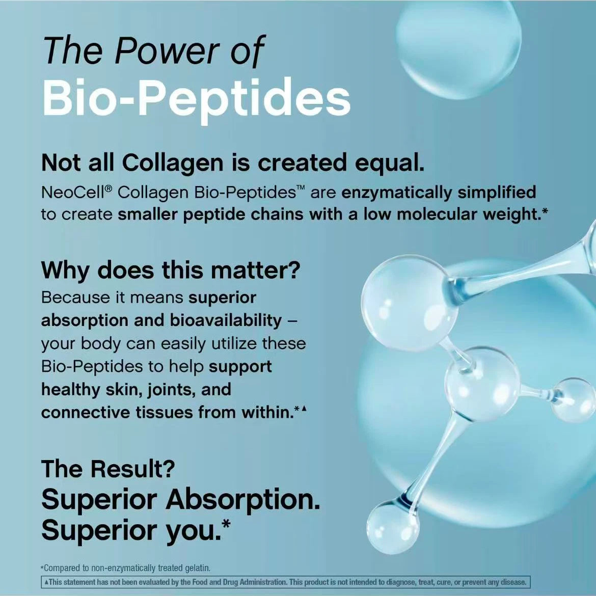 NeoCell Collagen Bio-Peptides Powder 20oz - Grassfed Protein Supplement - Advanced with 18 Essential Amino Acids