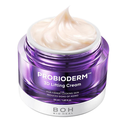[Cardi B Pick] BIOHEAL BOH Probioderm 3D Lifting Cream 1.7 fl oz | Advanced Korean Facial Night Cream with 17-Peptide Complex & Probioderm for Wrinkles on Face and Neck, Butter-Rich Texture for Perfect Slugging | Mother's Day Gift