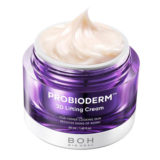 [Cardi B Pick] BIOHEAL BOH Probioderm 3D Lifting Cream 1.7 fl oz | Advanced Korean Facial Night Cream with 17-Peptide Complex & Probioderm for Wrinkles on Face and Neck, Butter-Rich Texture for Perfect Slugging | Mother's Day Gift