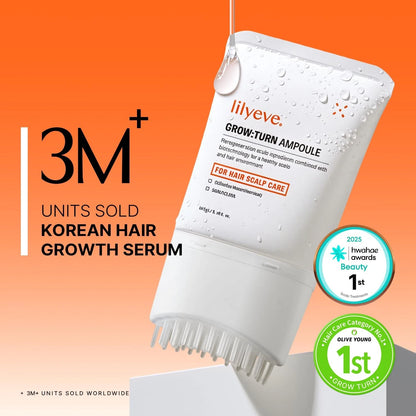 Lilyeve Growturn Hair Growth Serum with Built in Brush for Hair Growth & Thickening