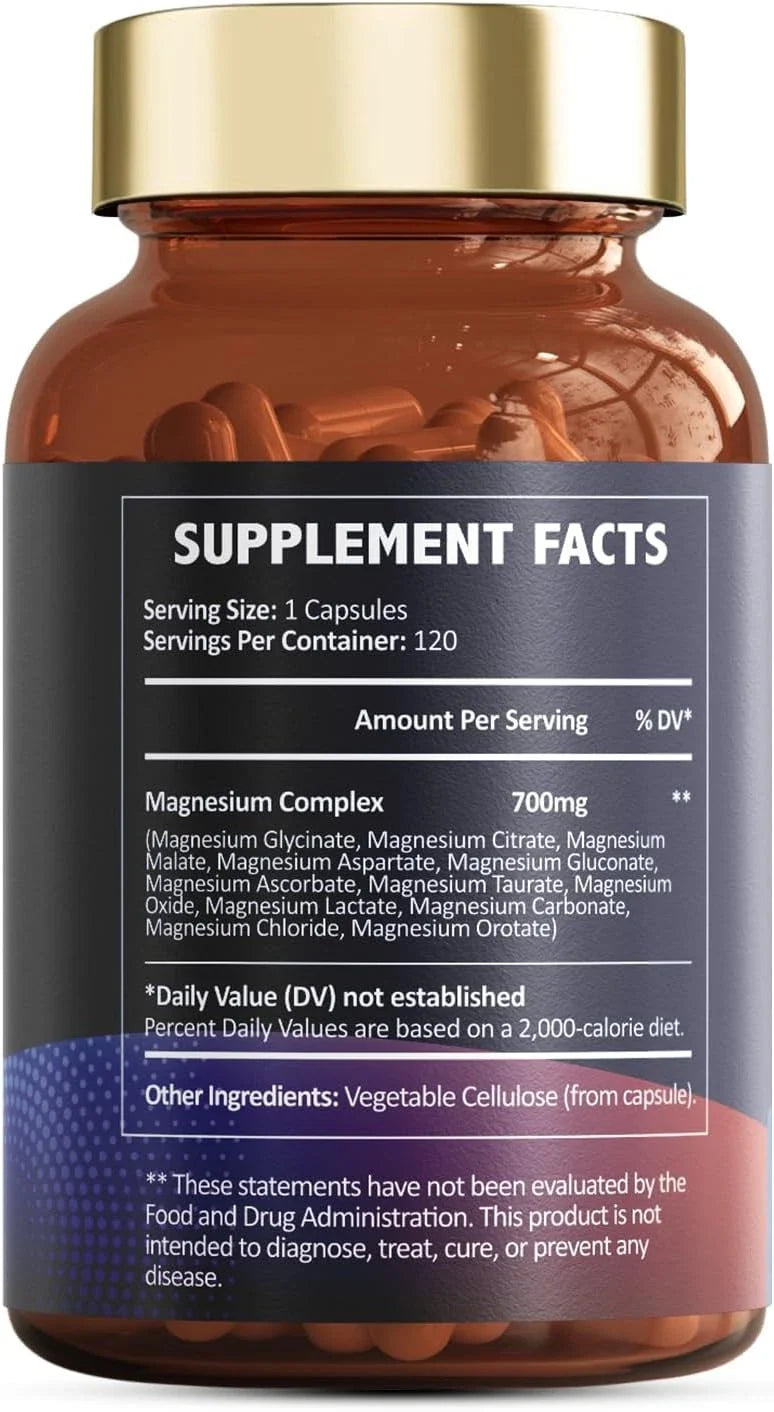 Magnesium 12 in 1 Complex 700mg - Glycinate Citrate Malate Taurate.3