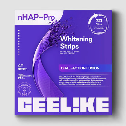 CEELIKE Purple Teeth Whitening Strips with Free Cheek Retractor - 7/21 Whitening