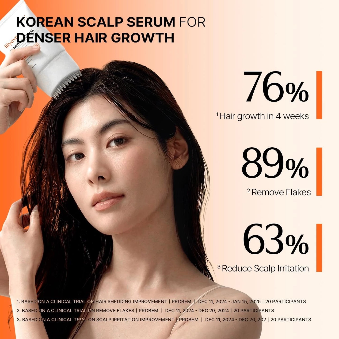 Lilyeve Growturn Hair Growth Serum with Built in Brush for Hair Growth & Thickening