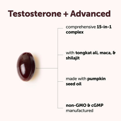 Micro Ingredients Testosterone+ Advanced for Men & Women, 240 Softgels | 15in...