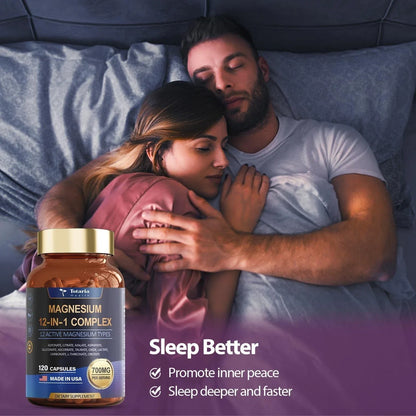 Magnesium 12 in 1 Complex 700mg - Glycinate Citrate Malate Taurate.3