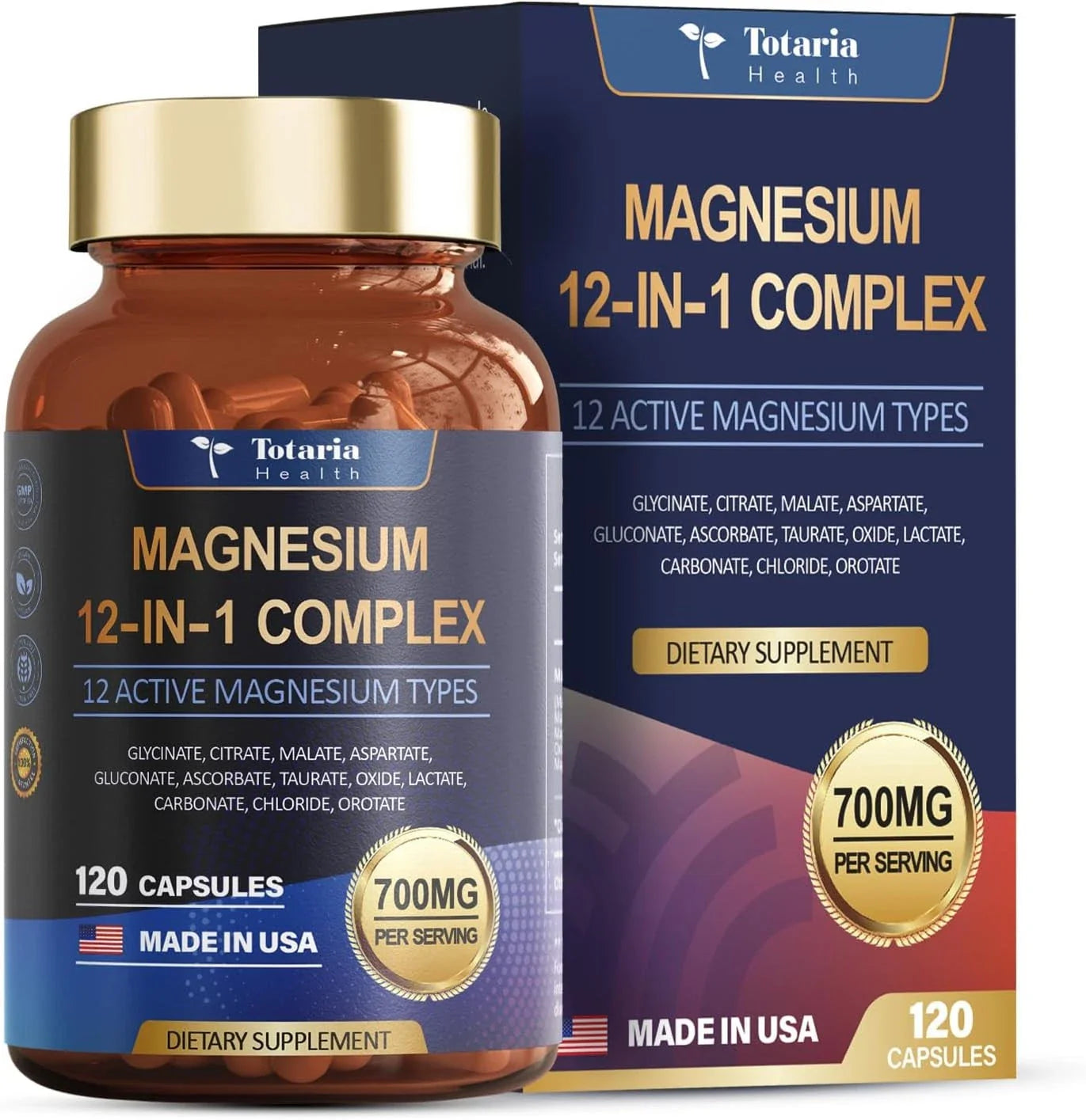 Magnesium 12 in 1 Complex 700mg - Glycinate Citrate Malate Taurate.3