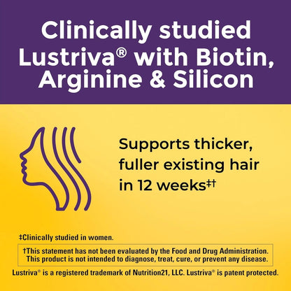 Hair Growth Softgels, Clinically Studied Lustriva + Biotin, Vitamin C & A