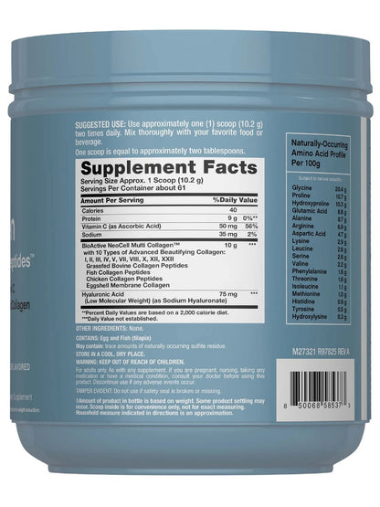 NeoCell Collagen Bio-Peptides Powder 20oz - Grassfed Protein Supplement - Advanced with 18 Essential Amino Acids