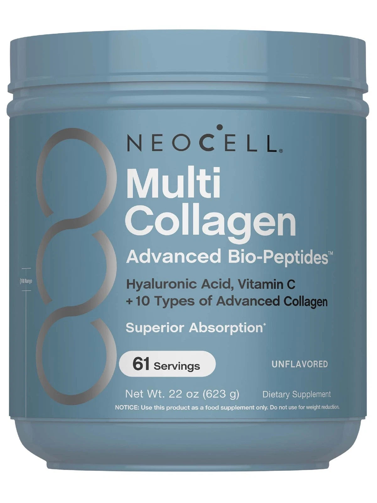 NeoCell Collagen Bio-Peptides Powder 20oz - Grassfed Protein Supplement - Advanced with 18 Essential Amino Acids