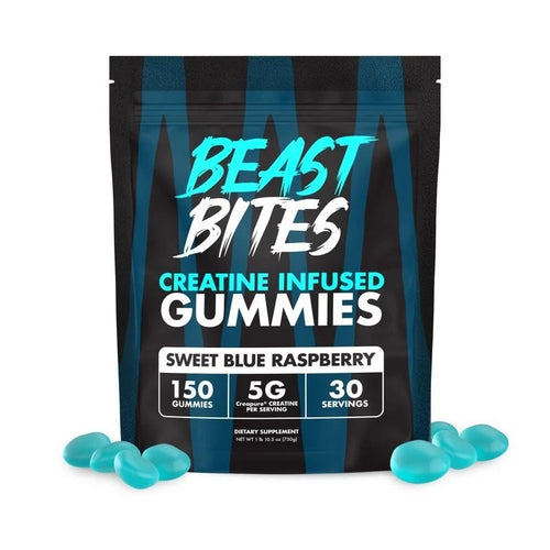 Creatine Infused Gummies - Beast Bites Madewith Creapure&NSF Certified for Sport