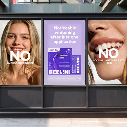 CEELIKE Purple Teeth Whitening Strips with Free Cheek Retractor - 7/21 Whitening